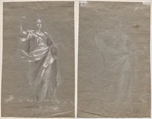 Allegorical Figure (recto and verso), by Unknown