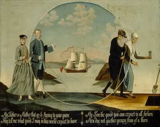 Allegory of Youth and Age, by Unknown, 1800