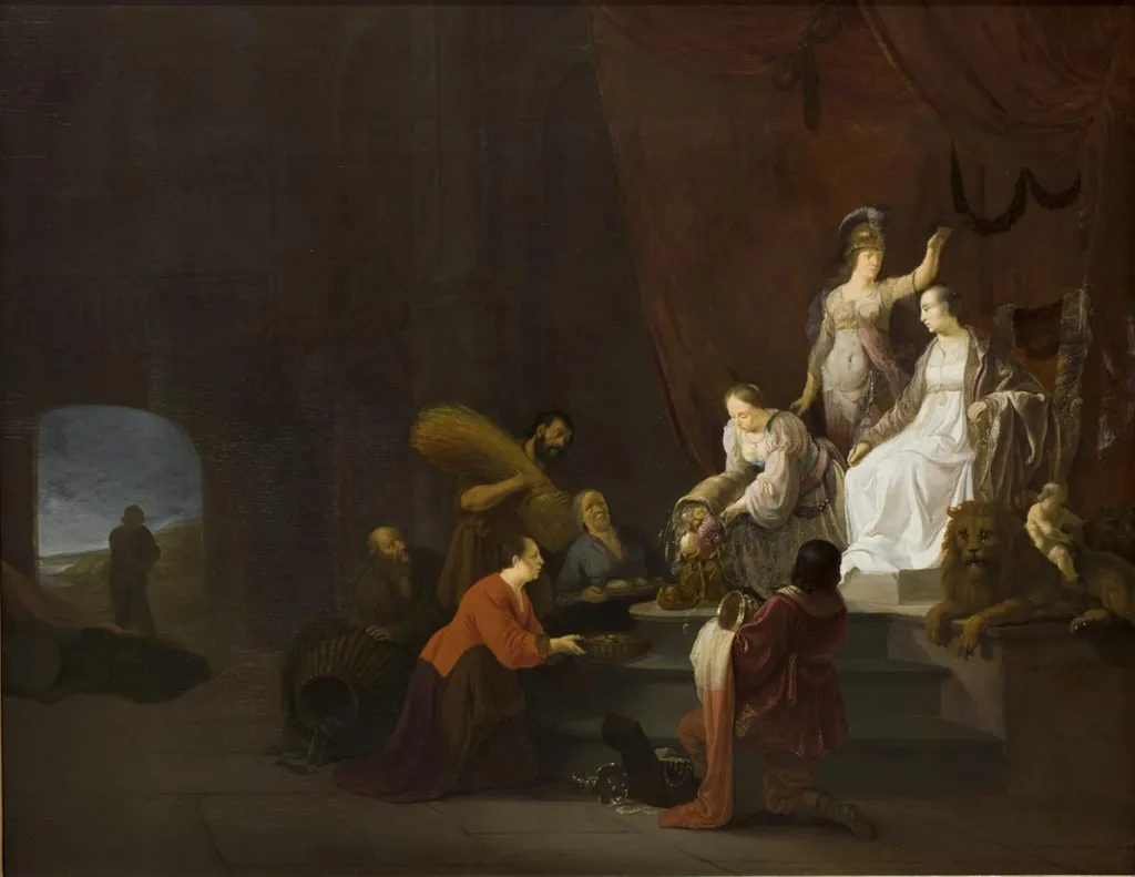 Allegory on Peace. Pax Being Crowned by Minerva, by Unknown, 1643