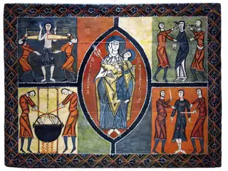 Altar frontal from Durro (detail of martyrdom of St. Quiricus), by Unknown