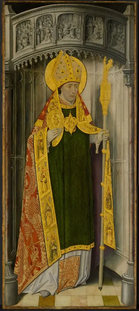 Altarpiece from Thuison-les-Abbeville: Saint Honoré, by Unknown, 1496