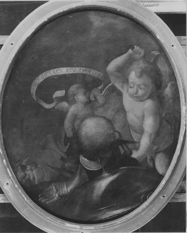 Amor bei Vulkan (oval), by Unknown, unspecified, 1650