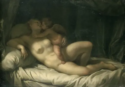 Amor Kissing Venus, by Unknown
