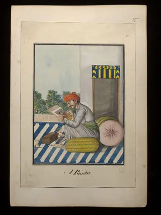 An album containing fifty-three drawings depicting occupations., by Unknown, 1815