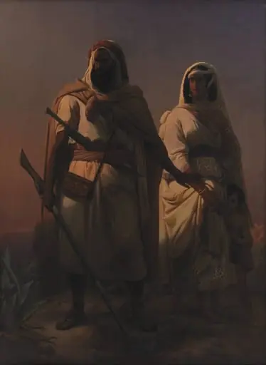 An Arab Family in the Desert, by Unknown