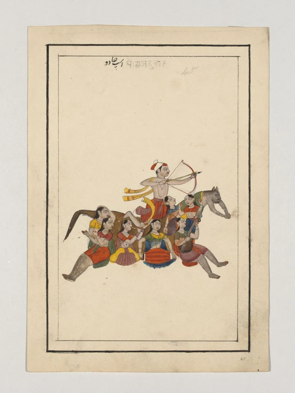 An archer riding a composite horse, by Unknown, paint, 1820