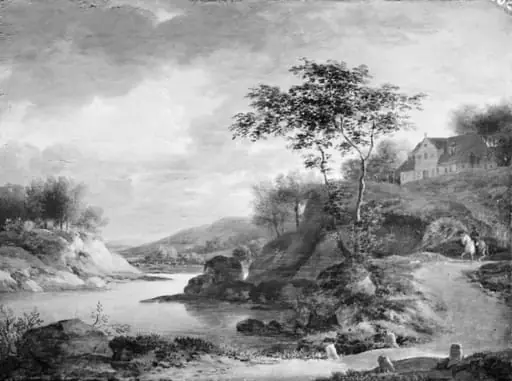 An Autumn Landscape by the Rhine, by Unknown
