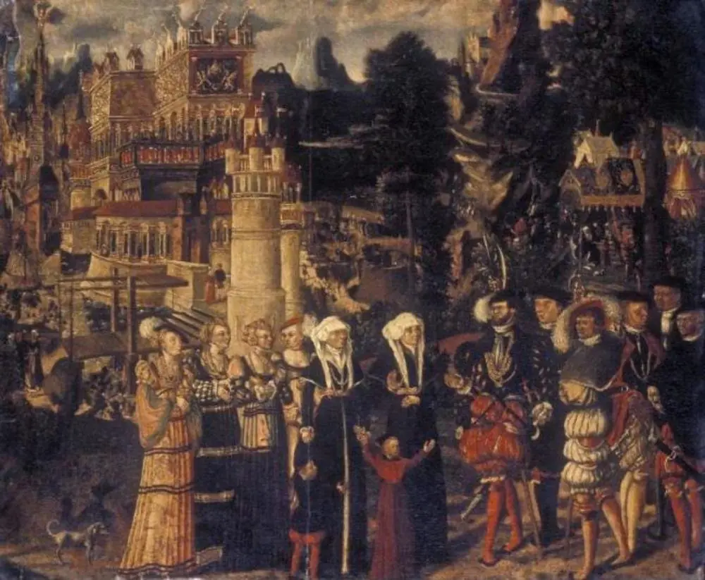 An historical scene, by Unknown