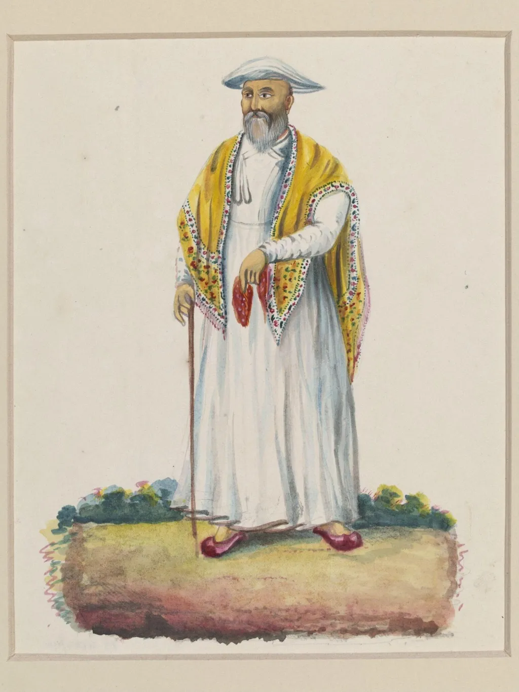 An Indian gentleman, by Unknown, paint, 1860