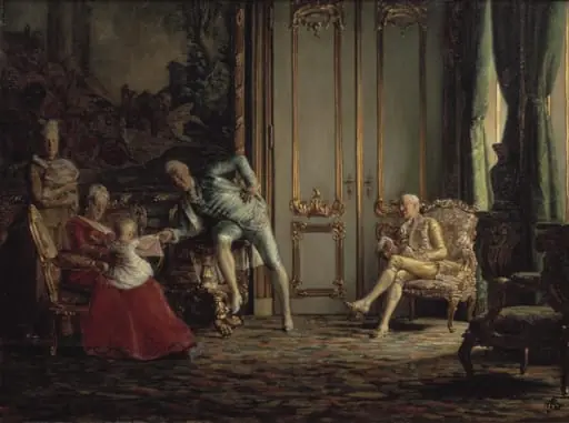 An Interior from the Past Century. Scene from the Court of Christian VII, by Unknown