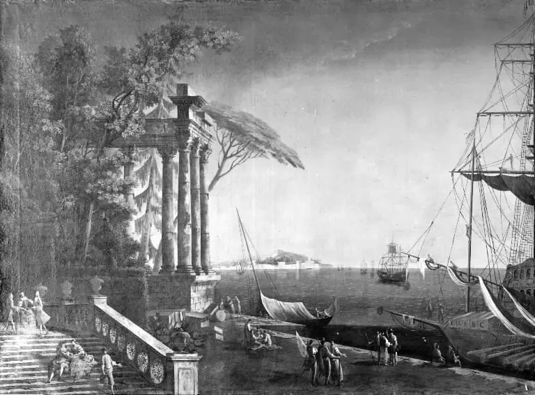 An Italian Seaport with Antique Ruins, by Unknown