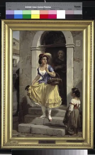 An Italian Woman in the Way to the Carnival, by Unknown