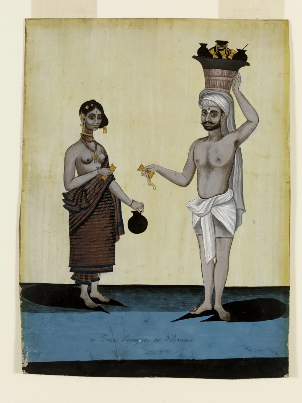 An oil-seller and his wife, by Unknown, paint, 1790
