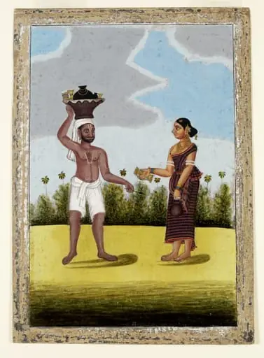 An oil-seller and his wife, by Unknown