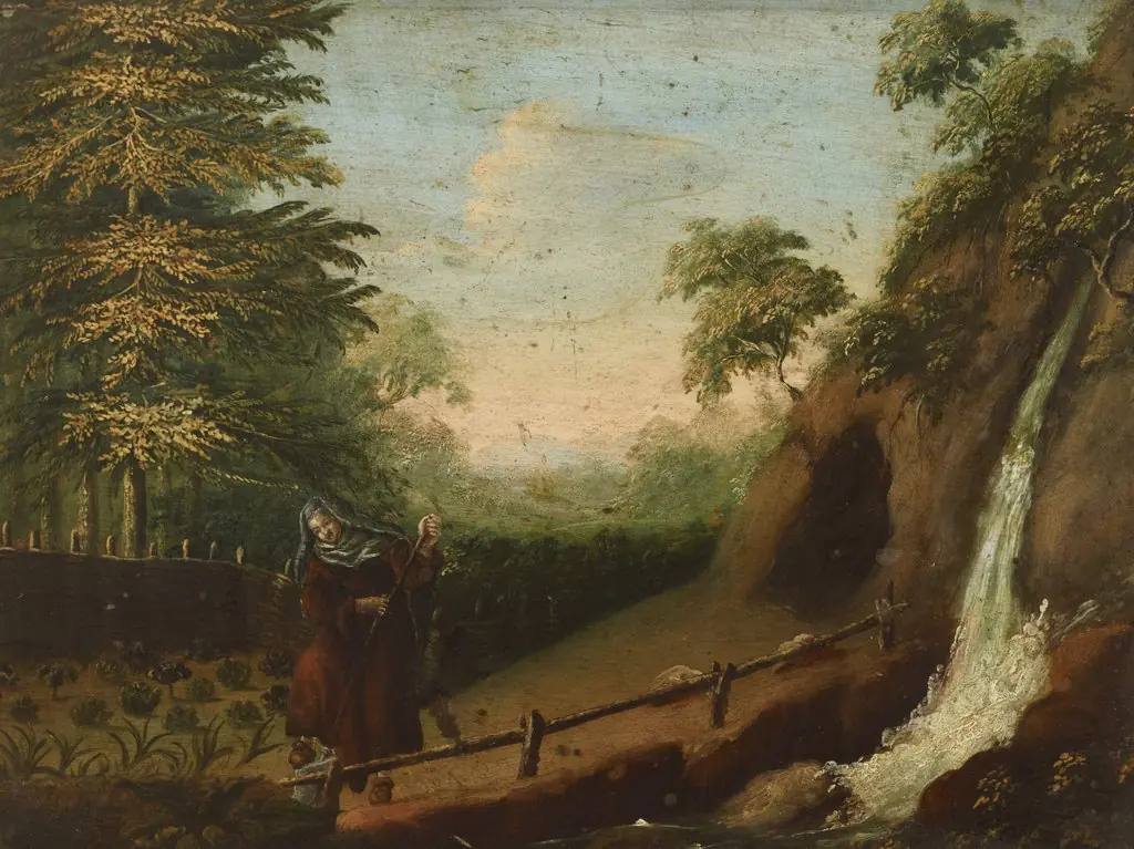 Anchoress Working in the Garden, by Unknown