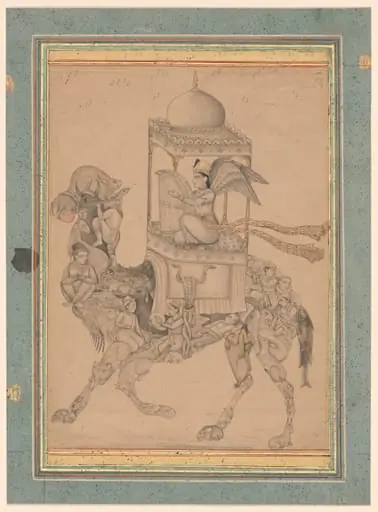 Angel (Peri) Riding a Composite Camel, by Unknown