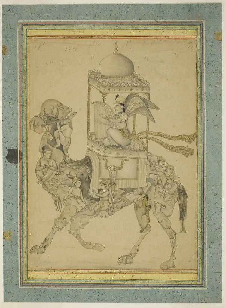 Angel (Peri) Riding a Composite Camel, by Unknown