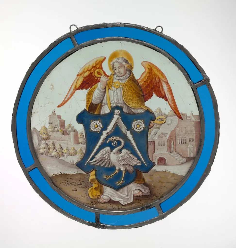 Angel Supporting a Heraldic Shield, by Unknown, 1510