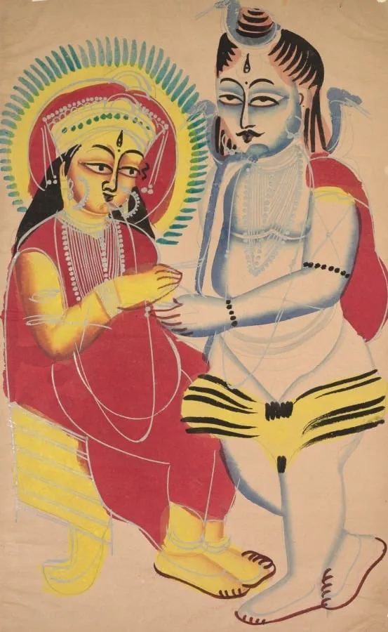 Annapurna and Shiva, by Unknown, unspecified, 1890