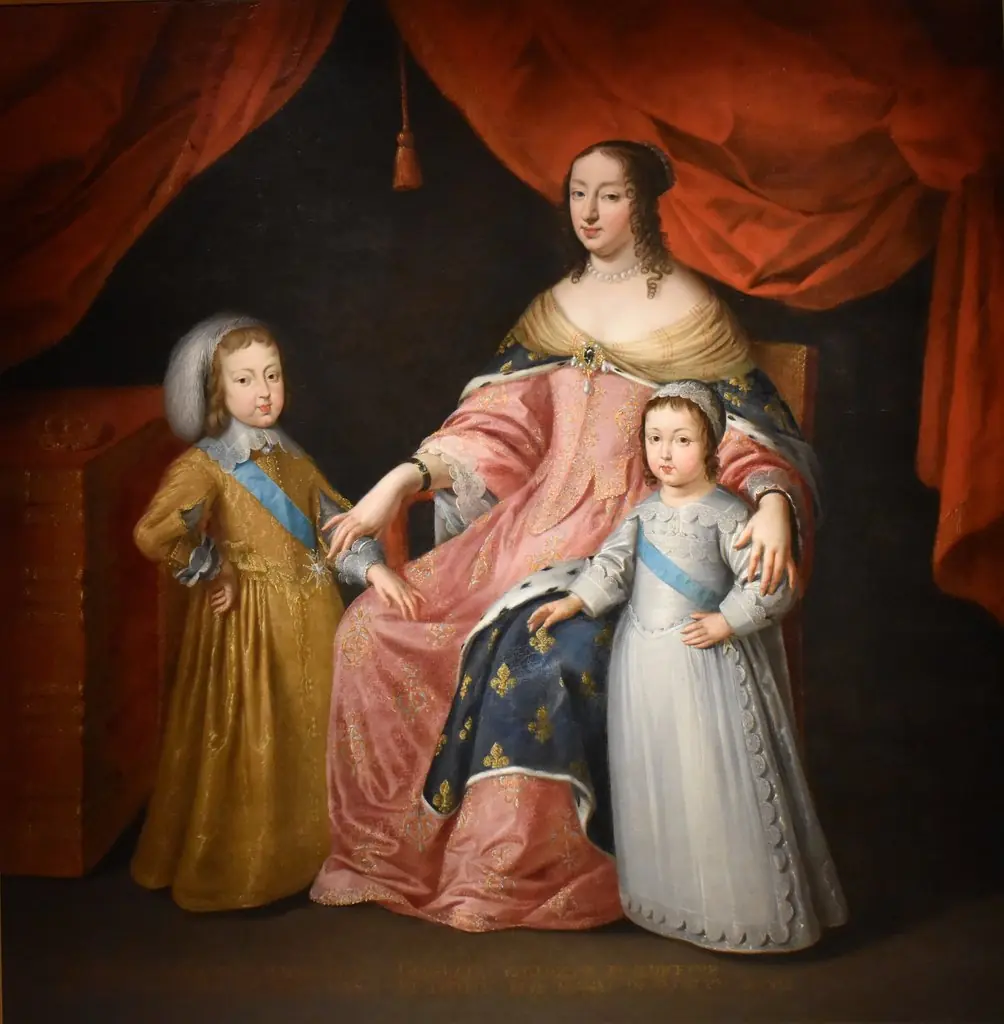 Anne of Austria with her children, by Unknown