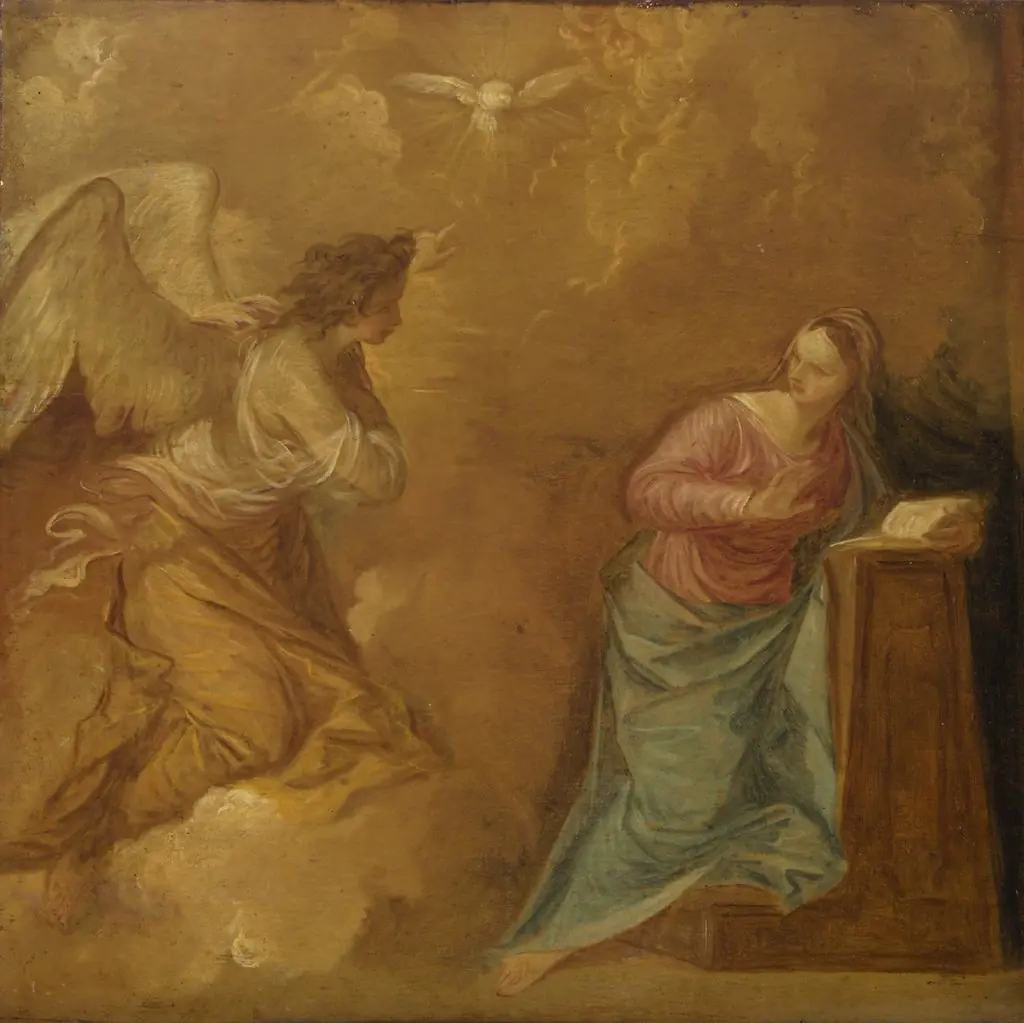 Annunciation to Mary, by Unknown, 1693