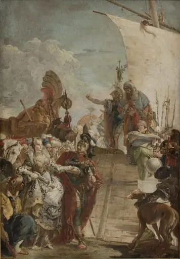 Anthony Leading Cleopatra on board, by Unknown