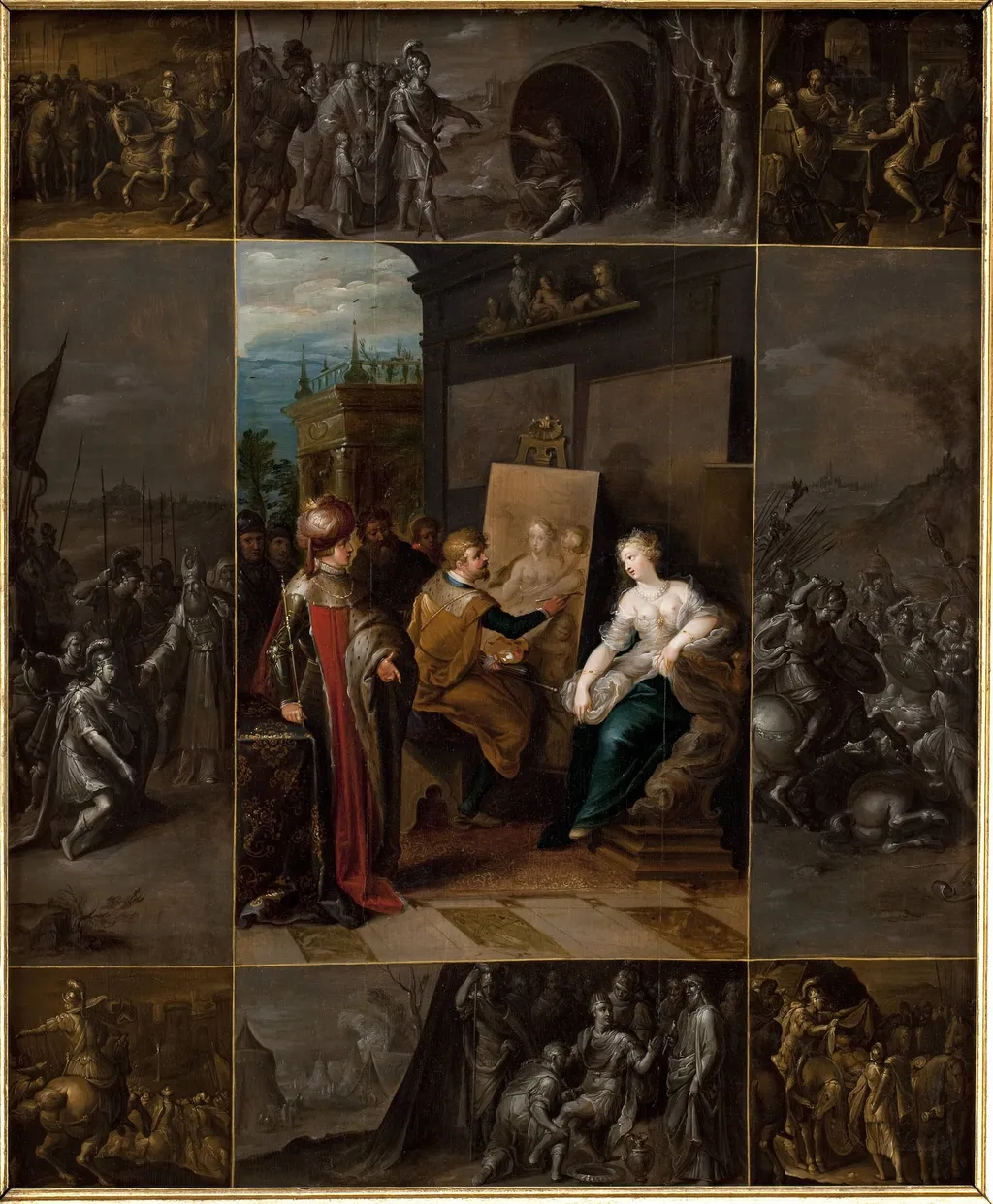 Apelles Painting Campaspe, by Unknown, unspecified, 1624