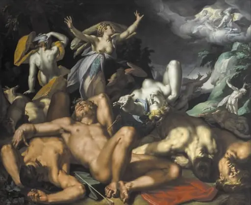 Apollo and Diana Punishing Niobe by Killing her Children, by Unknown