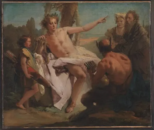 Apollo and Marsyas, by Unknown