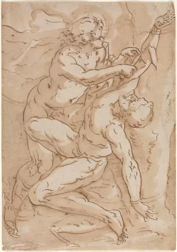 Apollo Flaying Marsyas (recto), by Unknown
