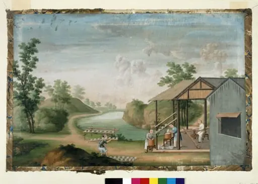Applying Glaze, by Unknown