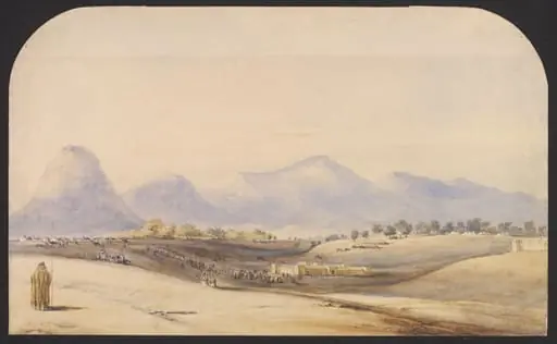 Arabs and their Camels surprised by Cavalry, by Unknown