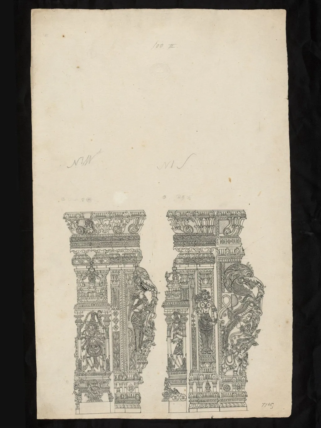 Architectural drawing of Tirumala Nayak at Madura,, by Unknown, 1780