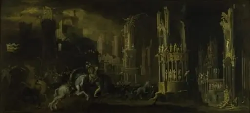 Architectural Fantasy with the Conversion of Saul (Saint Paul), by Unknown