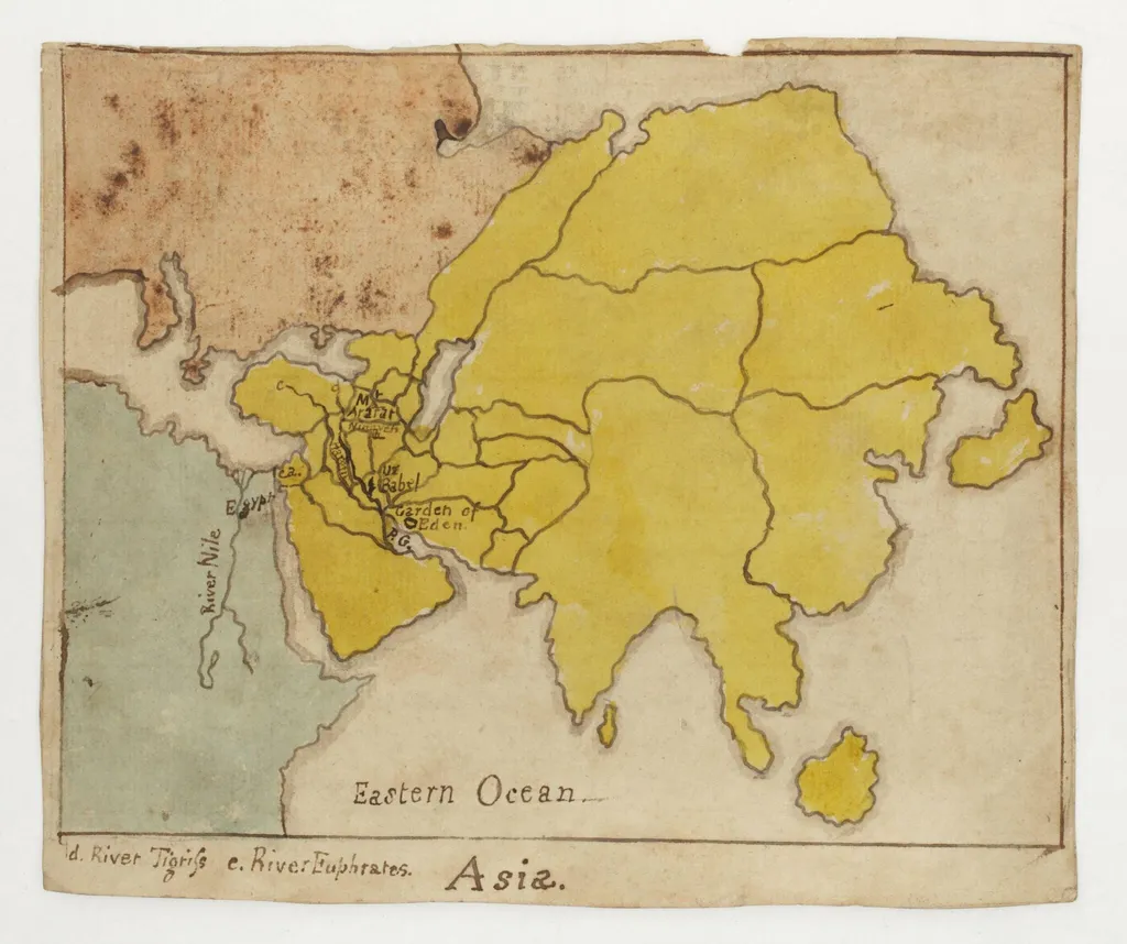 Asia., by Unknown, watercolor, 1774