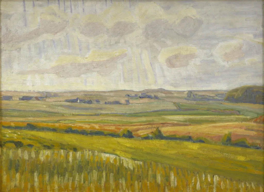 Asminderup bakker mod lyset, by Unknown, 1924