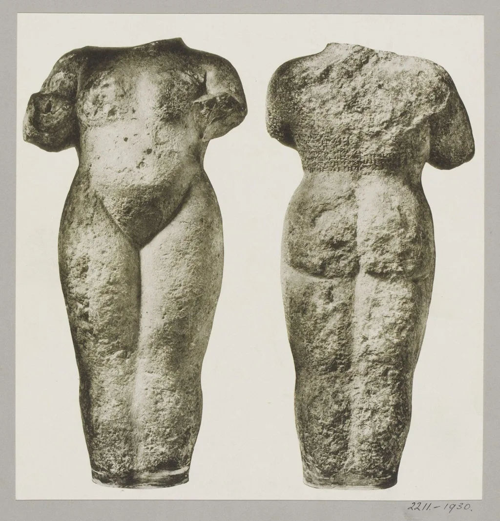 Assyrian statue of Ishtar from Kuyunjik, ca. 1080 B.C. London, British Museum, by Unknown, photographic, 1924