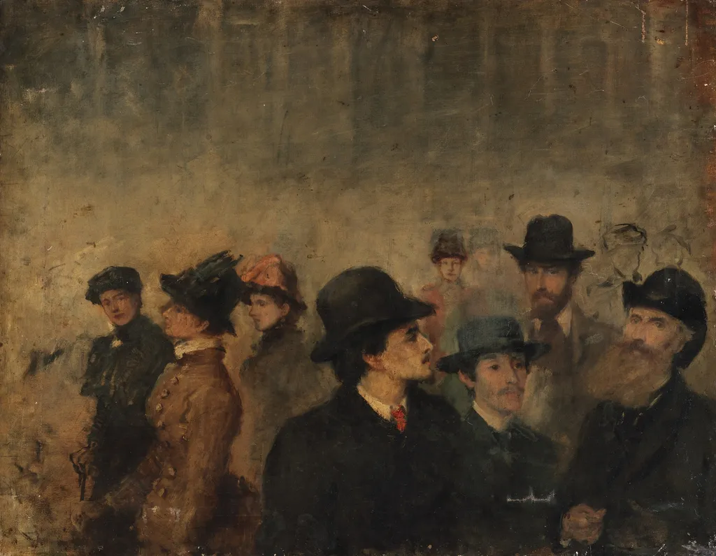 At the Races, by Unknown, oil