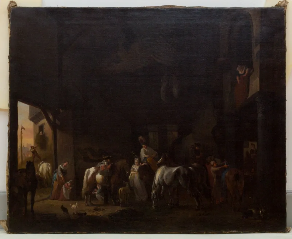 Aufbruch zur Jagd, by Unknown, 1721