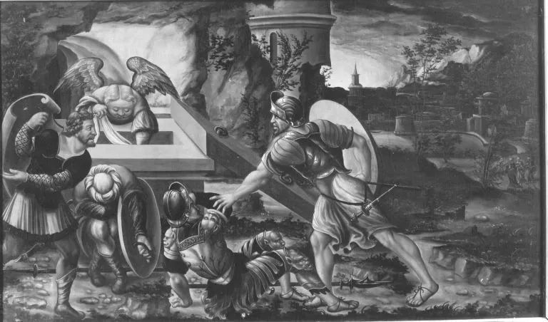 Auferstehung Christi Rückseite: Maria der Verkündigung, by Unknown, unspecified, 1543
