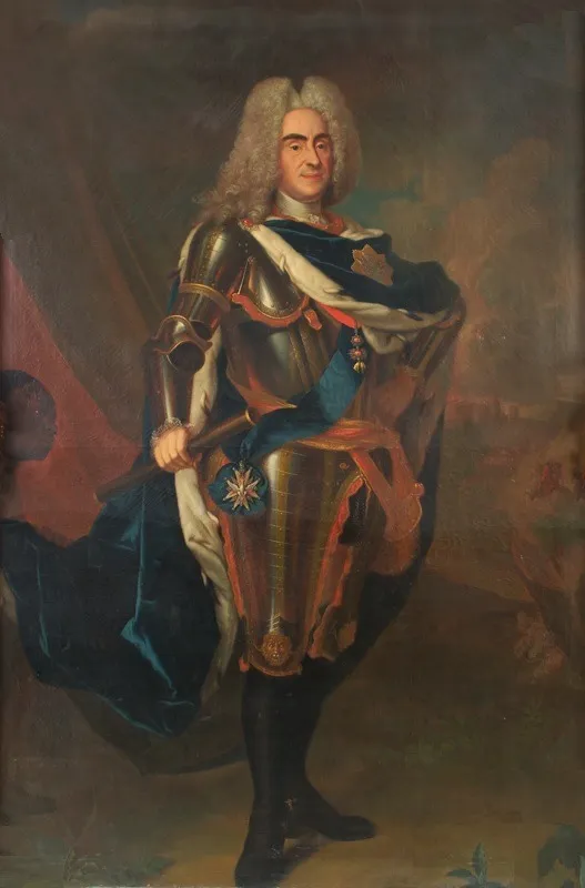 August II af Polen, by Unknown, oil, 1860