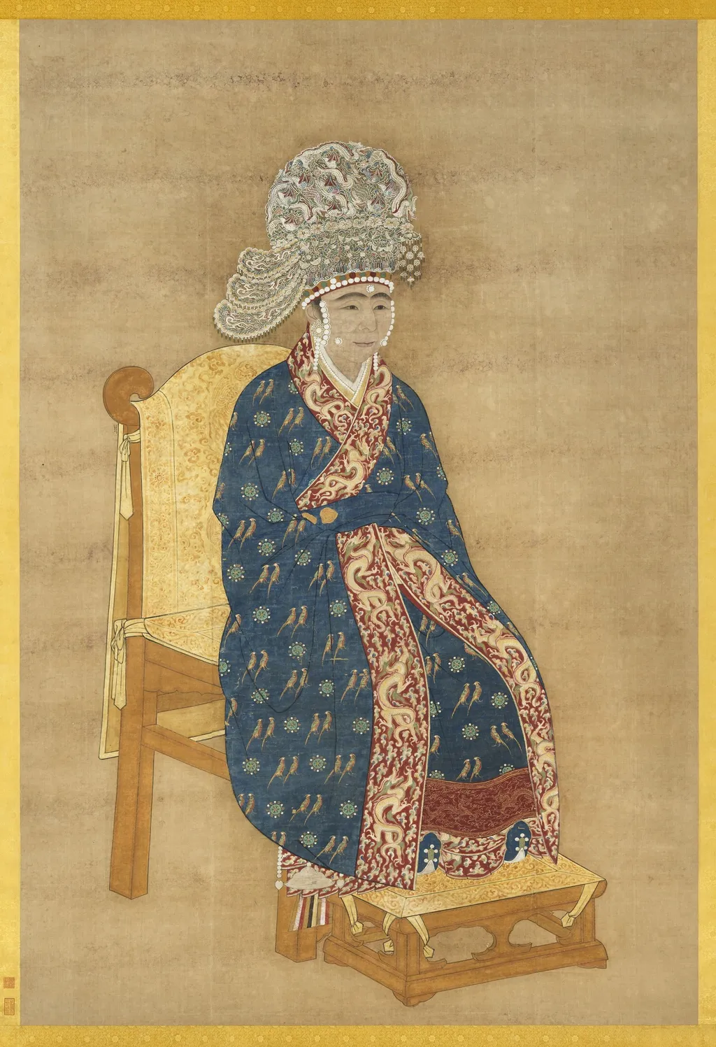 宋英宗后坐像 軸, by Unknown, unspecified