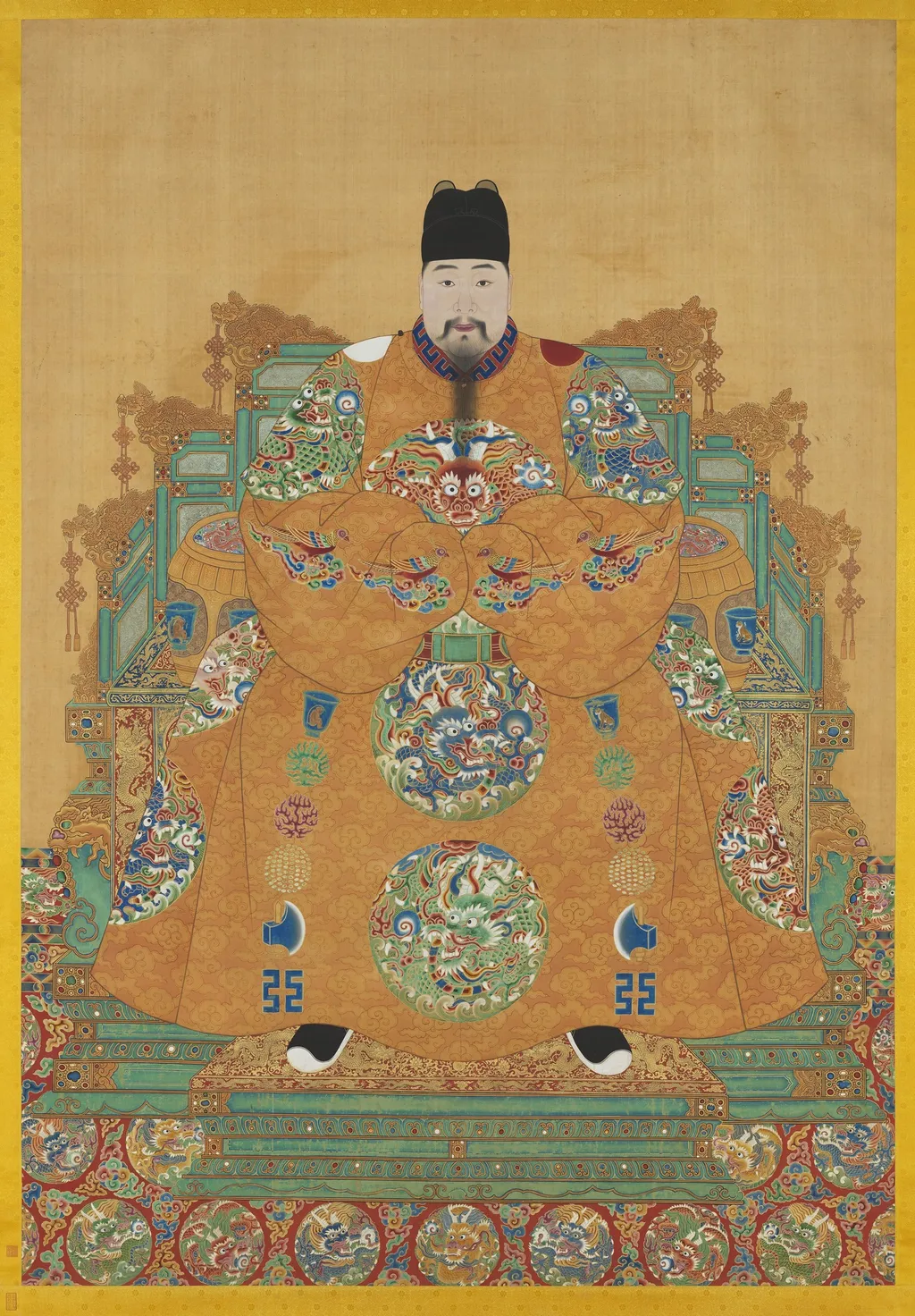 明興獻王坐像 軸, by Unknown, unspecified