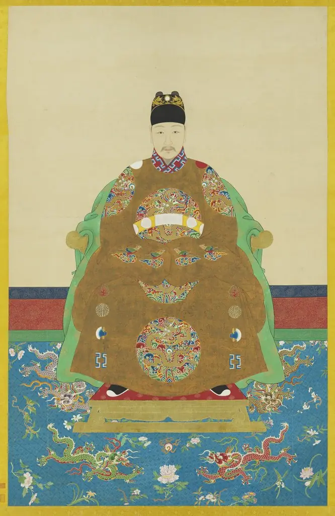 明光宗坐像 軸, by Unknown