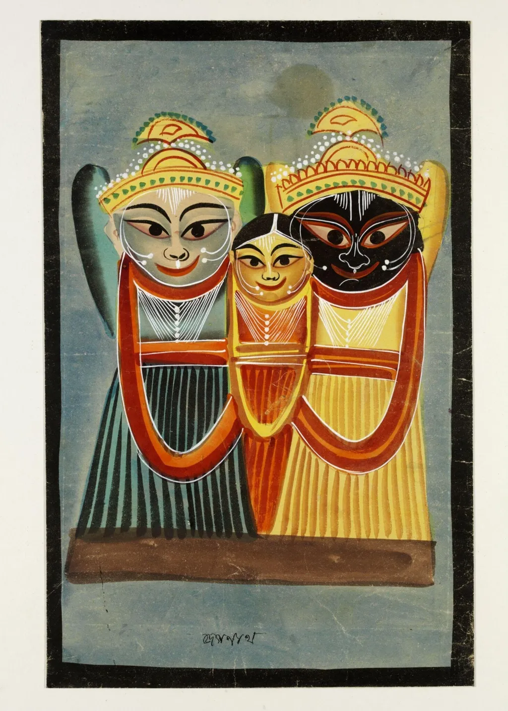 Balbhadra, Subhadra and Jagannatha, by Unknown, paint, 1885