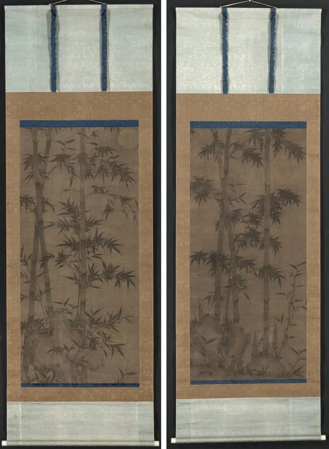 Bamboo in Four Seasons: Spring and Autumn, by Unknown, unspecified, 1324