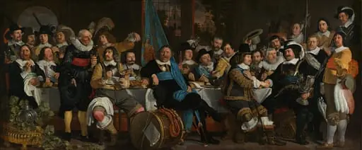 Banquet at the Crossbowmen’s Guild in Celebration of the Treaty of Münster, by Unknown, 1648