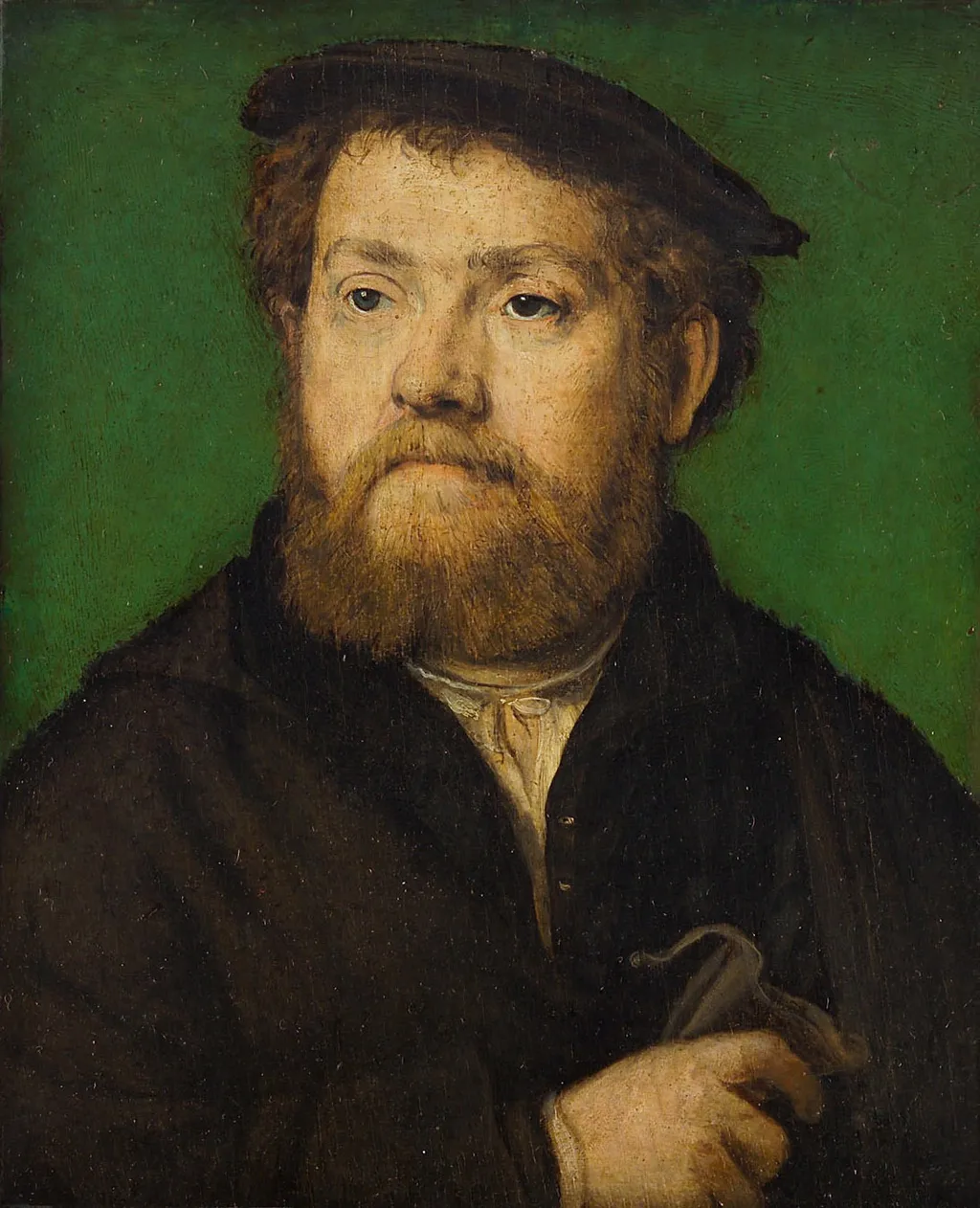 Bärtiger Mann mit Handschuh, by Unknown, unspecified, 1540