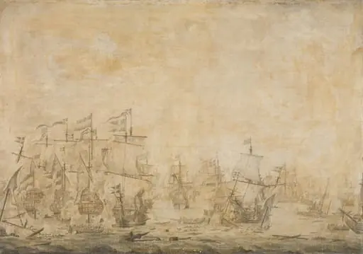 Battle between the Dutch and Swedish Fleets, in the Sound, 8 November 1658, by Unknown