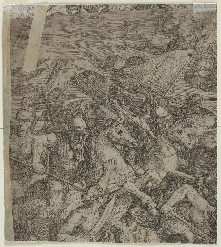 Battle of the Milvian Bridge between the Roman Emperors Constantine I and Maxentius, by Unknown